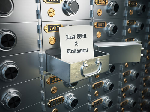 Safe Deposit box representing Wills and Estate Planning